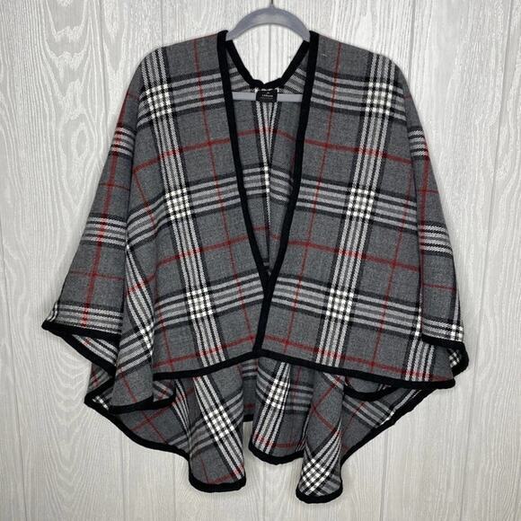 VFraas plaid poncho open wrap - Picture 1 of 4
